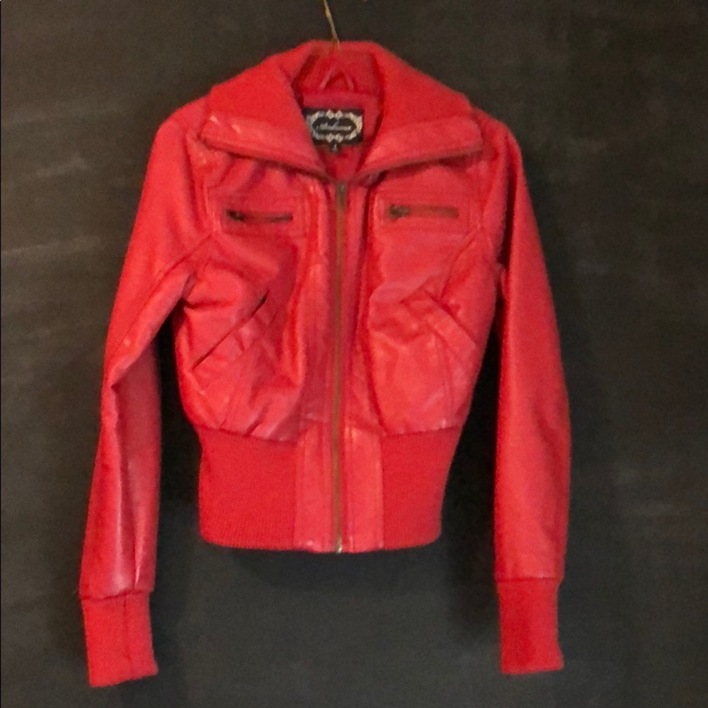 Faux leather jacket